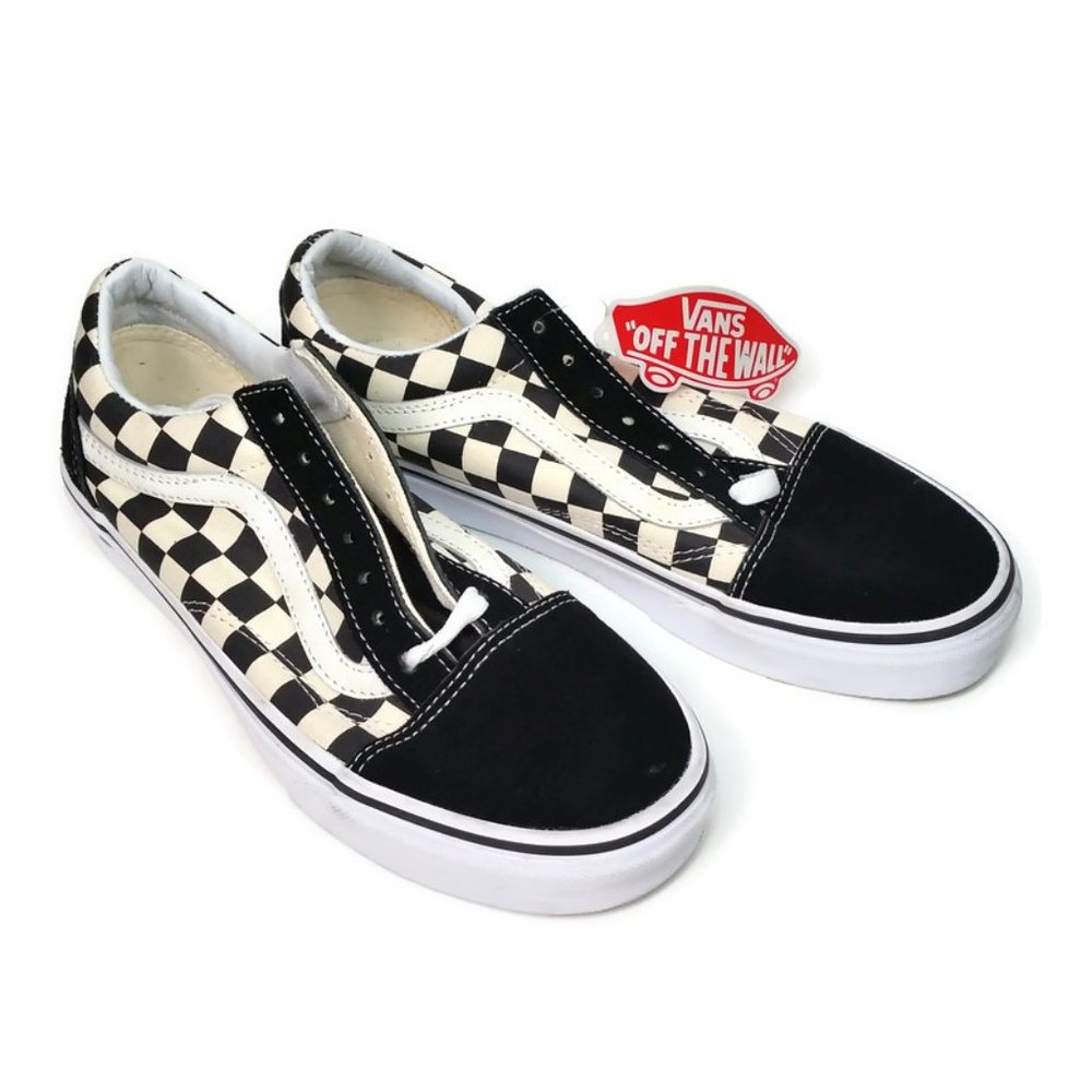 Vans Off The Wall Checkerboard Lace Up Women's Size 6.5 Sneakers Shoes 500714